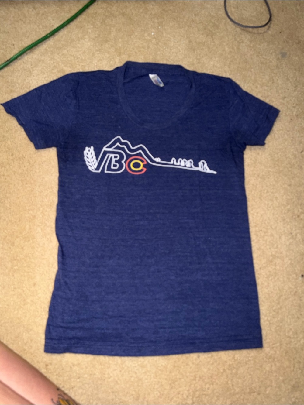 American Apparel Heather Blue Crewneck Tee